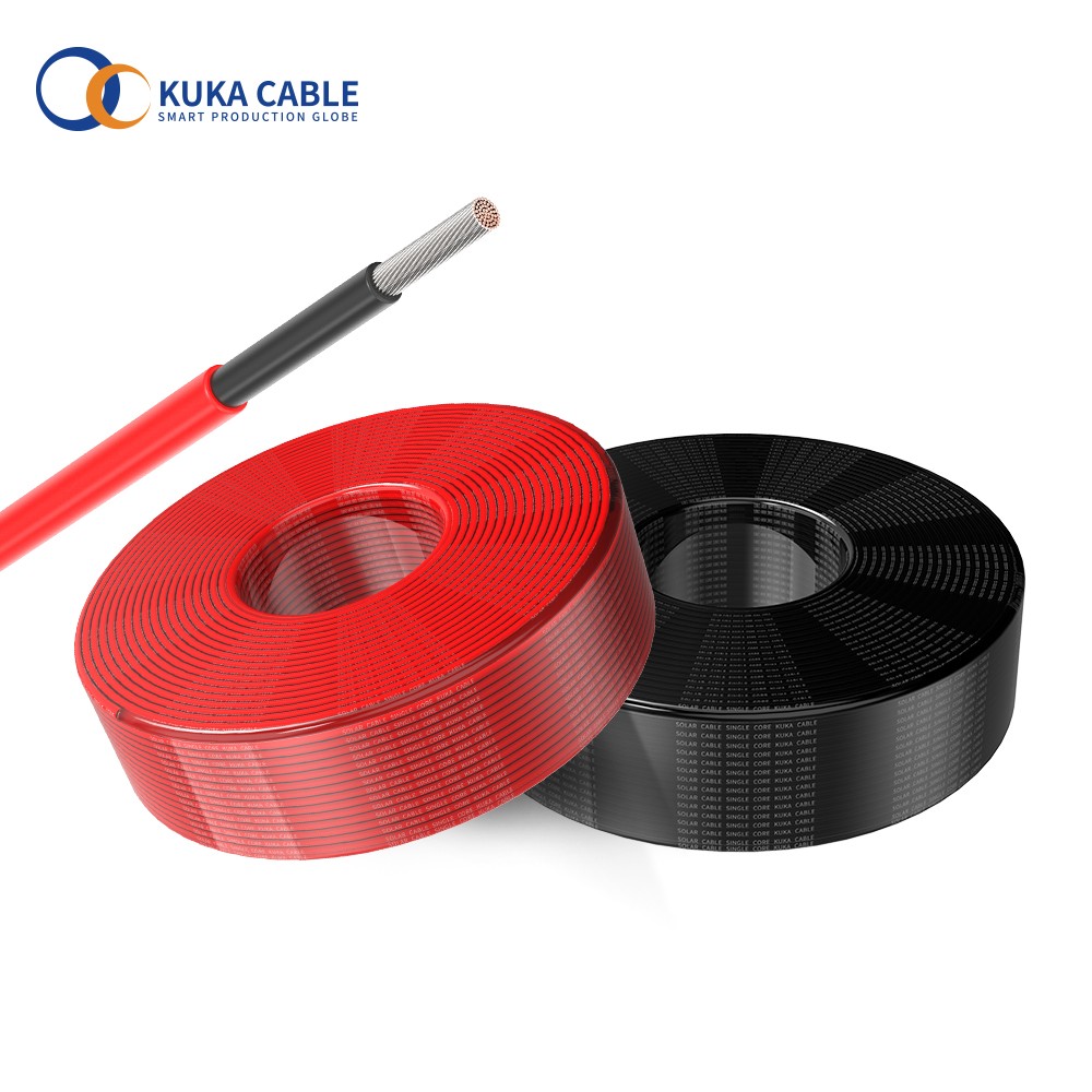 China Factory Thin Wall Red&Black Solar Cable