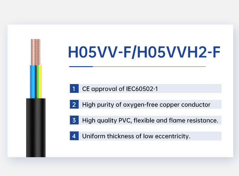 318-Y cable H05VV-F/H05VVH2-F flexible wire pvc cable(图2)