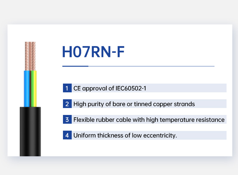 H07RN-F / H07RNH2-F 3g 15 Cáp cách điện cao su 450 / 750v(图2)