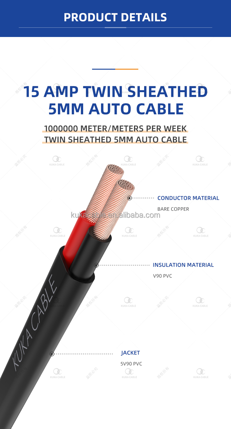 2 Core Thin Wall 30m Flat Twin Auto Cable(图3)