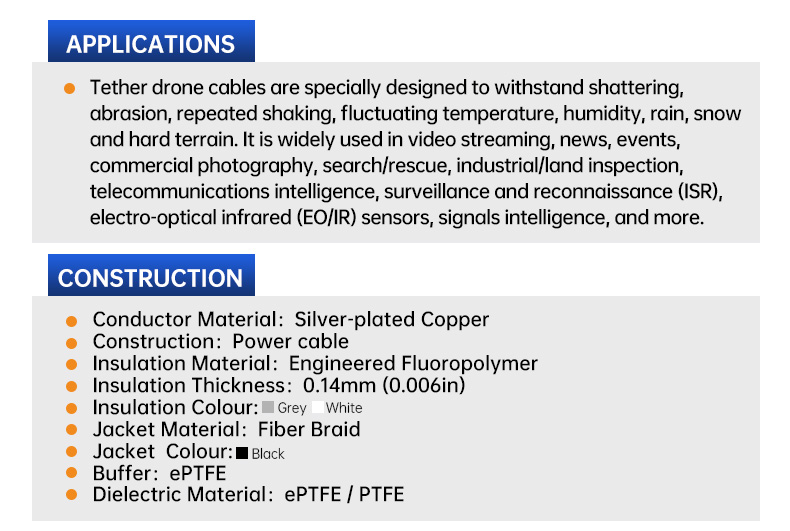 Trung Quốc sản xuất cáp máy bay không người lái có dây buộc UAV cho quân sự(图4)