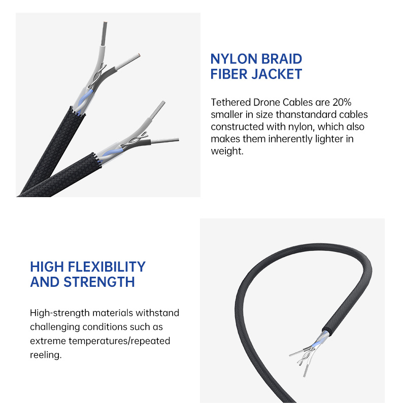 Customized Power Cable+Twisted Pair Hybrid Tethered Drone Cable(图6)