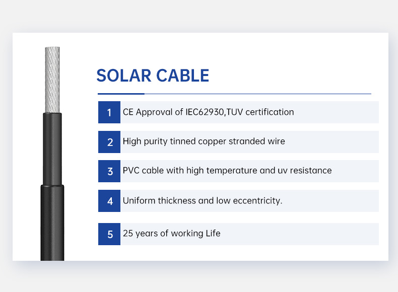TUV Solar Cable PV1-F Single Core 4mm2/6mm2(图2)