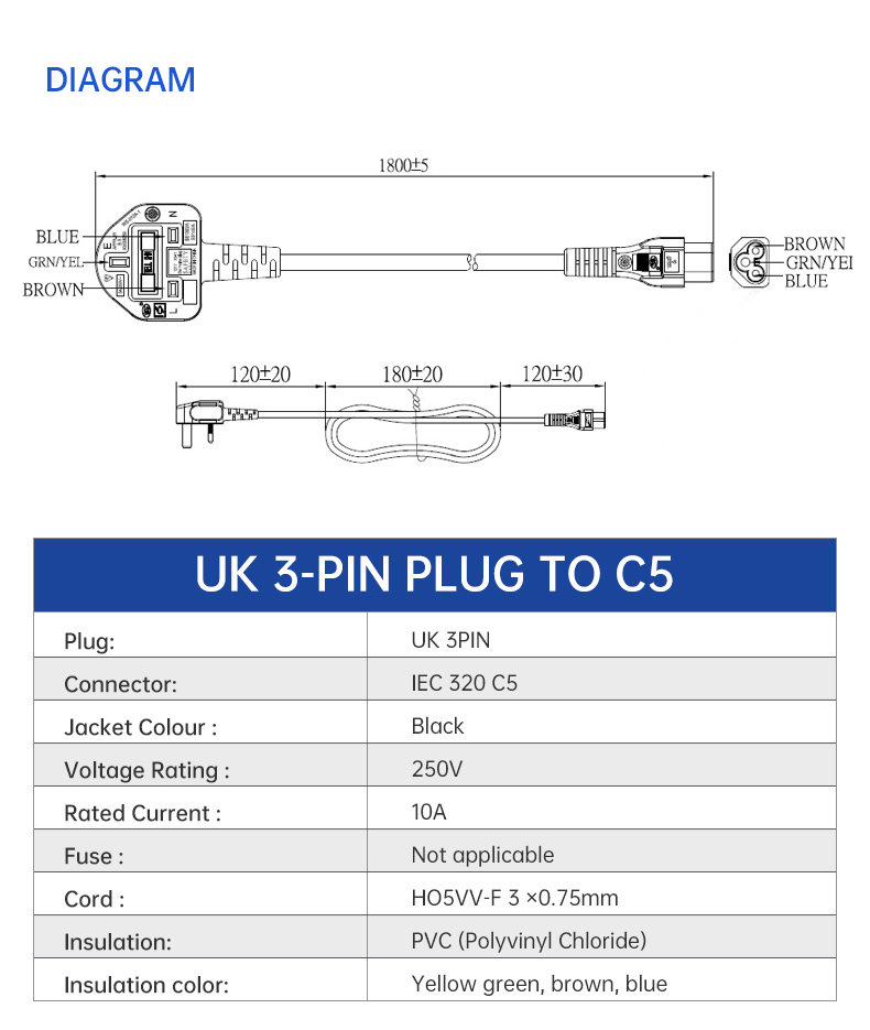 Extension Iec To BSI Power Cable Supply Socket(图5)