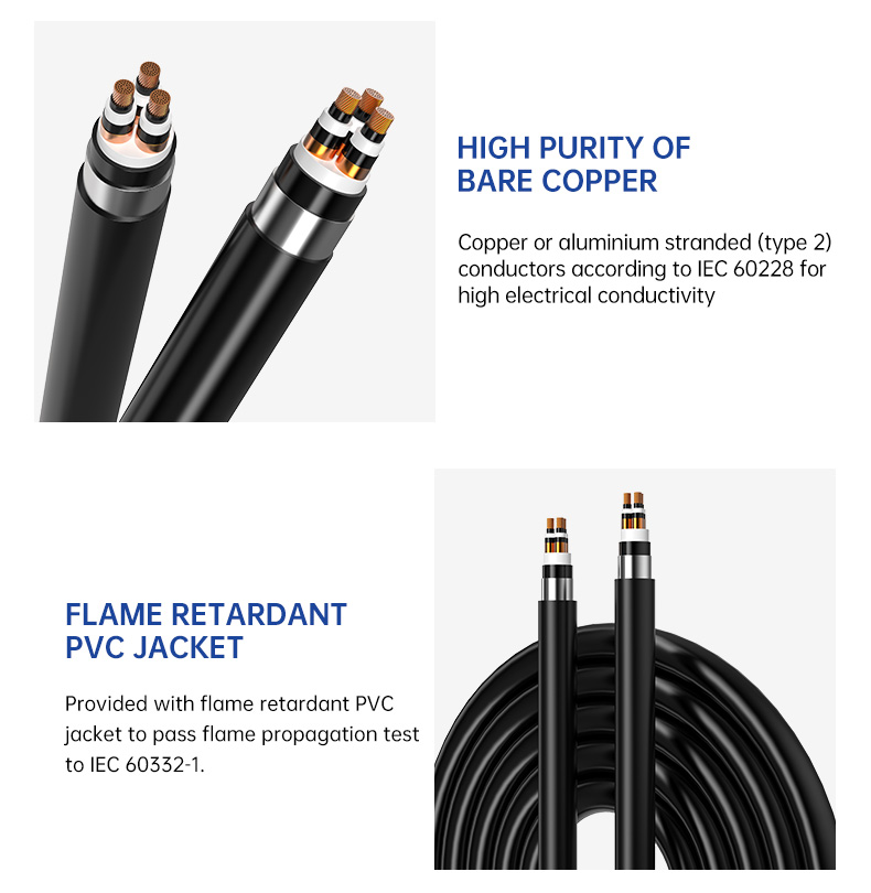 Three Core CU/XLPE/CTS/STA/PVC Medium Voltage Cables(图5)