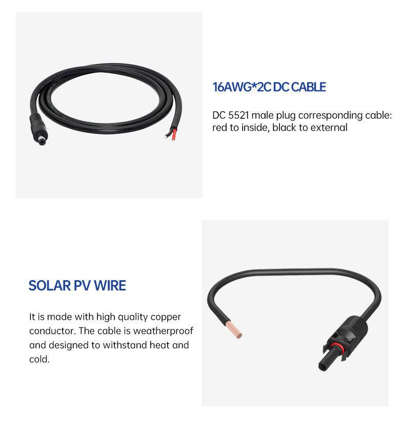  Solar Connector To Dc 5.5X 2.5mm Extension Solar Panel Adapter Cable(图5)
