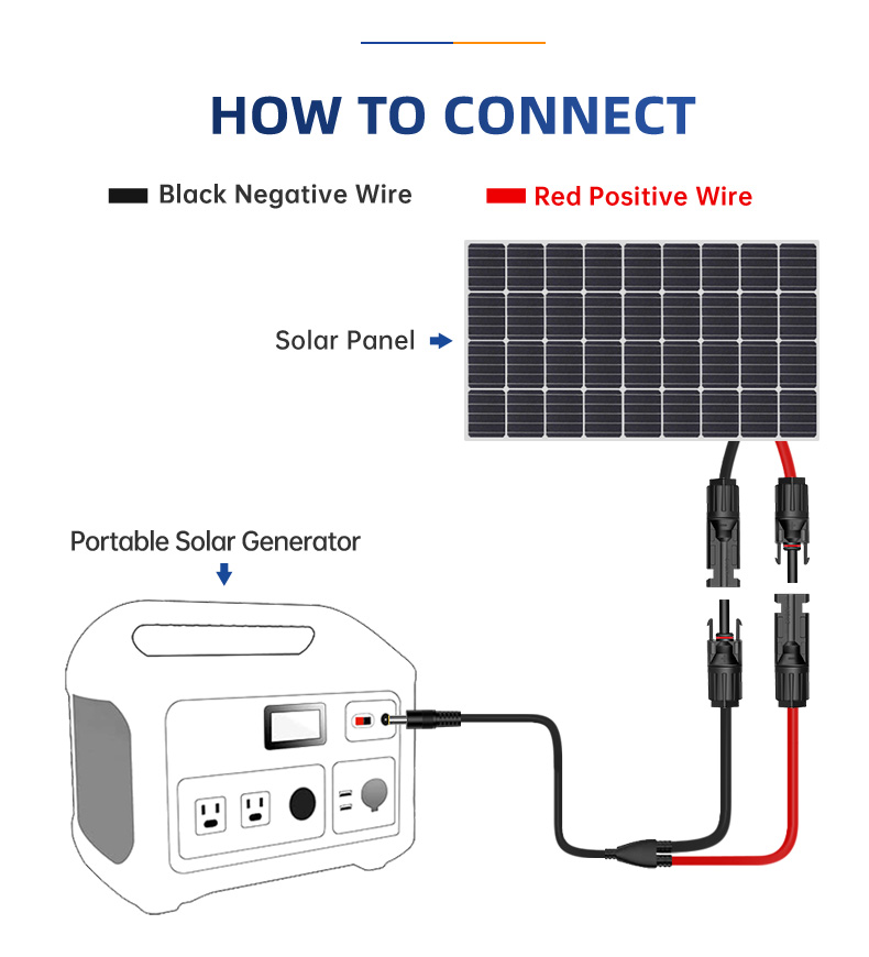  Solar Connector To Dc 5.5X 2.5mm Extension Solar Panel Adapter Cable(图6)